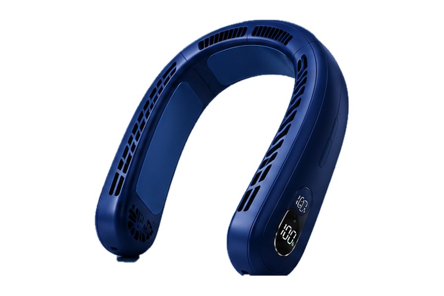 Neck cooler fan in navy blue
