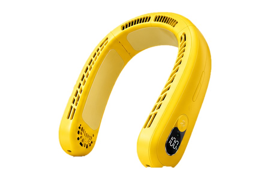 Neck cooler fan in yellow